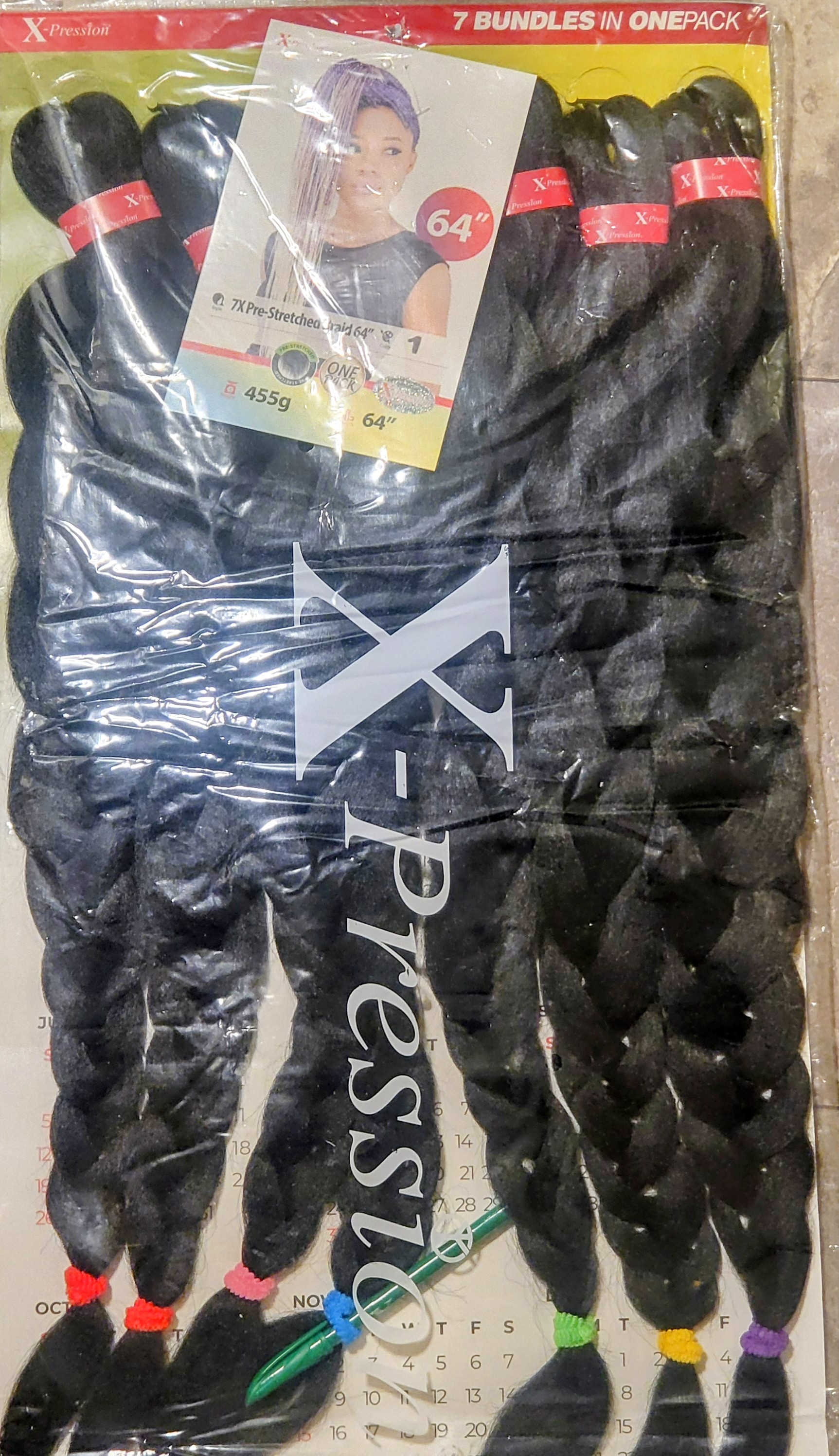 X-pression 7X Pre-stretched braid 64" color--1