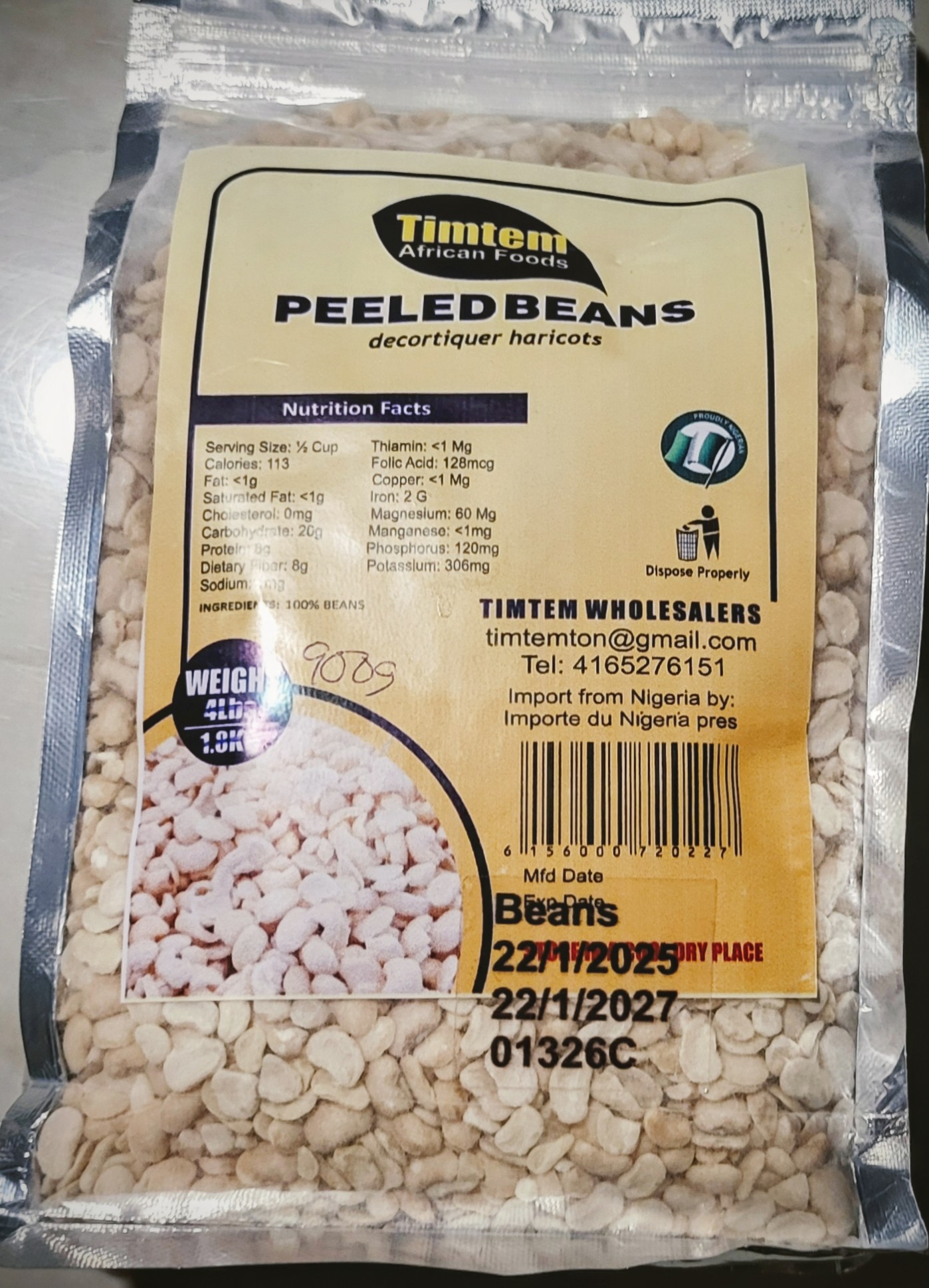 Timtem Peeled Beans