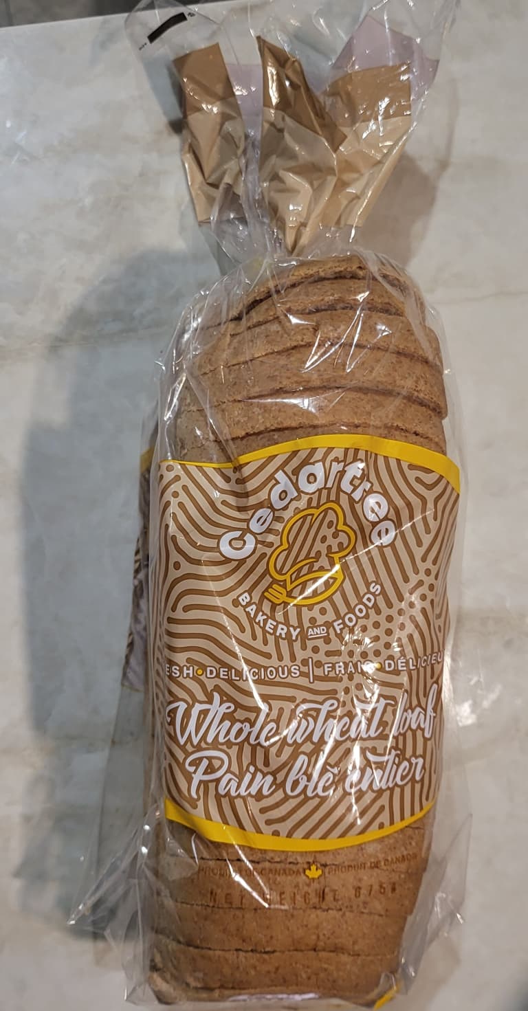 Cedartree Whole Wheat Slice Bread 675g