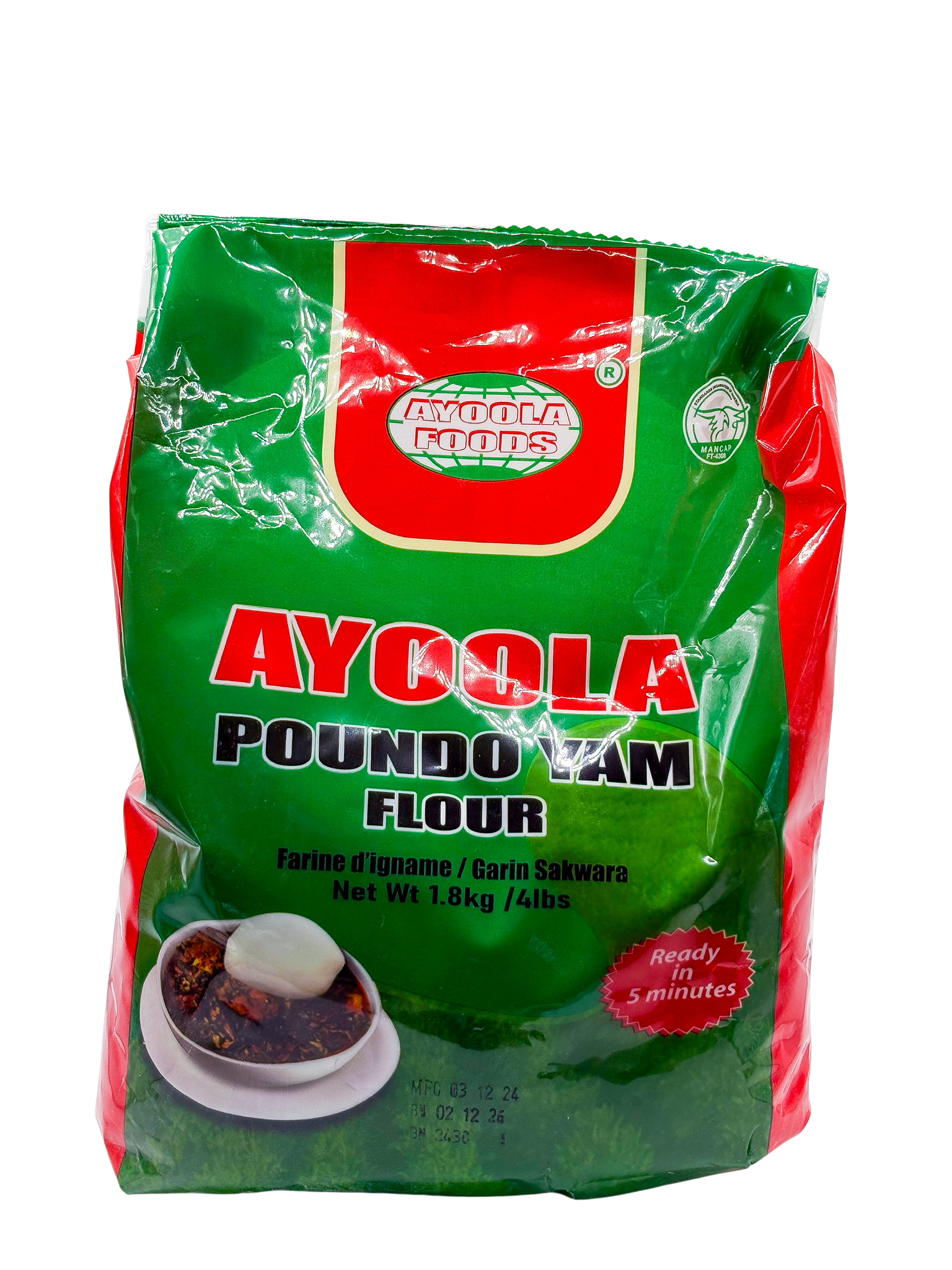 Ayoola Poundo Yam Flour 4lb