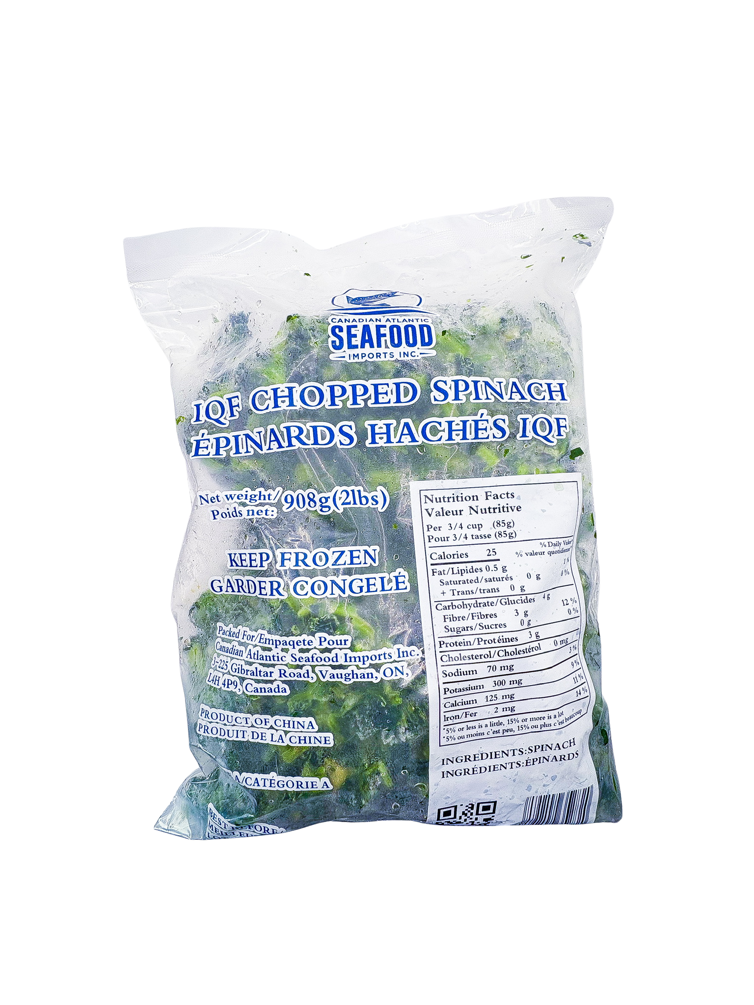 IQF Chopped Spinach 2lb
