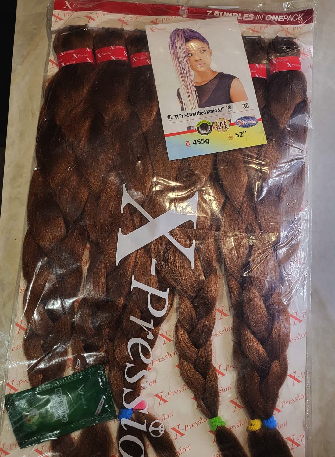 X-pression 7X Pre-stretched braid 52inch 455g 52inch color 30