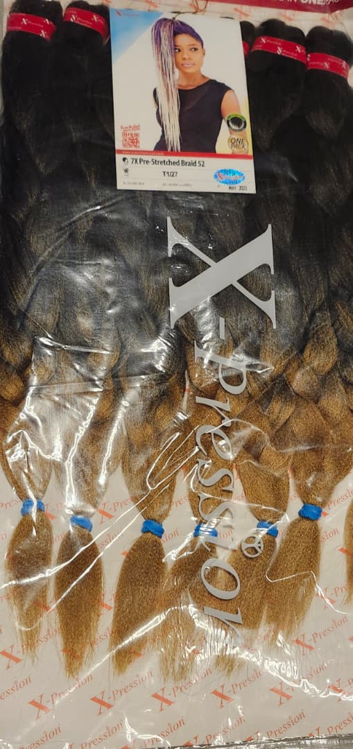 X-pression 7X Pre-stretched braid 50inch color--T1/27